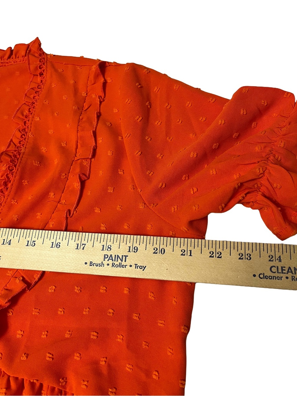 Orange Ruffled Blouse. - Picture 6 of 7